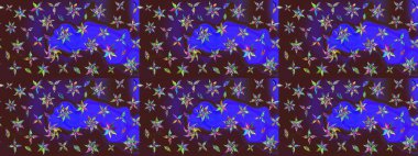 Mor ve mor renkli çiçekler. Renkli Bahar Teması eskiz kalıbı. Raster illüstrasyonundaki çiçek desenli çizim. Düz Çiçek Elementleri Tasarımı.