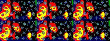 Güzel kumaş deseni. Hoş bir çiçek geçmişi var. Raster illüstrasyonu. Küçük çiçekte çizim deseni.