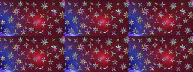 Kumaş, tekstil, duvar kağıdı baskısı için. Eski usul. Raster illüstrasyonu. Eskiz geçmişi. Renkli desenli eskiz deseni, mor ve kırmızı çiçekler ve dekoratif elementler.