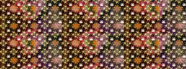 Kahverengi ve bej renkler üzerine tasarım. Raster illüstrasyonu. Raster kış deseni. Çiçek Elementleri ile soyut arkaplan.