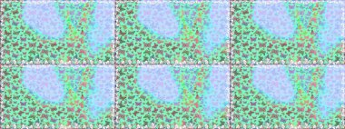 Kumaş, kağıt ve ambalaj için uygun. Bahar ve yaz tropikal kelebeklerin mavi renklerde kusursuz desenleri vardır. Kelebek gölgeleri ve siluetler. Raster illüstrasyonu.