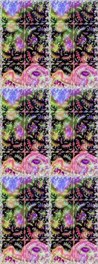 Küçük çiçekli şirin bir desen. Çiçek ve yapraklı çiçek deseni. Raster illüstrasyonu.