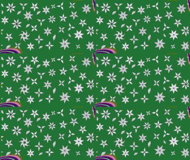 Kumaş, tekstil, duvar kağıdı baskısı için. Raster illüstrasyonu. Eski usul. Eskiz geçmişi. Tomurcukları çiçek olan sevimli bir çiçek deseni. Raster..