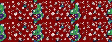 Güzel kumaş deseni. Raster illüstrasyonu. Bahar çiçekli güzel bir çiçek deseni..