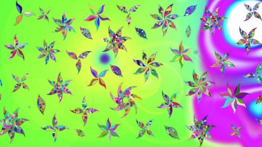 Raster deseni. Botanik çizim kalıbı. Suluboya etkisi. Organik elementler.