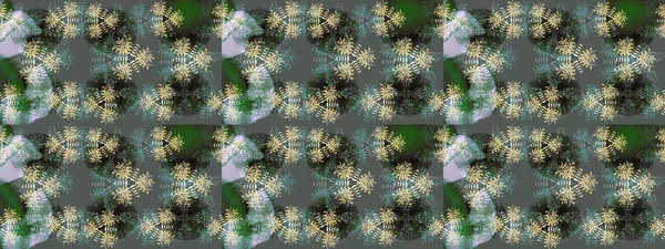 Bokeh grisi, yeşil, tarafsız ve kar taneli dekoratif Noel arkaplanı. Raster illüstrasyonu.