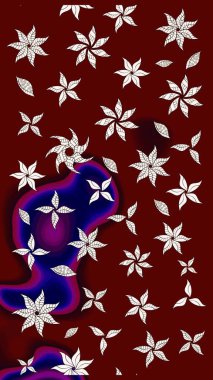 Sketch Floral Pattern in Raster illustration. Fancy fabric pattern. Colour Spring Theme sketch pattern Background. Flat Flower Elements Design.