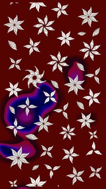 Hediye ambalaj kağıdı, tebrik kartları, posterler ve pankart tasarımı. Raster düz çiçek çizim deseni. Kırmızı ve nötr renkte çiçekler.