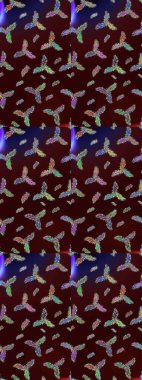 Renkli kar tanesi Raster çizimi. Düz dizayn. Simgeler, etiketler. Kar tanesi ikonu, izole edilmiş. Raster illüstrasyonu. Renkli arka planda kar taneleri.