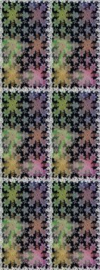 Raster altın desen. Doğulu stili, altın elementli gri ve siyah renkli altın desenli arabesk yapar. Kusursuz kıvırcık saçlar..