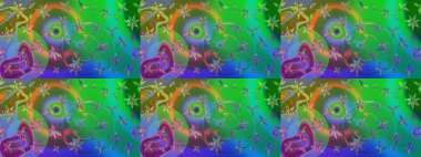 Küçük çiçekteki sevimli çiçek deseni. Güzel karalamalı çiçek desenli çizim. Güzel kumaş deseni. Raster illüstrasyonu.