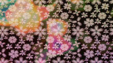 Raster illüstrasyonundaki çiçek desenli çizim. Siyah renkte çiçekler.