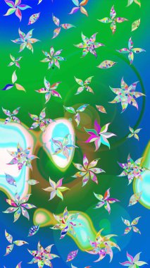 Küçük çiçekteki sevimli çiçek deseni. Raster illüstrasyonu. Tony 'nin kumaş kalıbını çiz. Modaya uygun kumaş deseni.