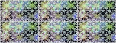 Süslü dekorasyon. Raster illüstrasyonu. Damask altın soyut çiçek nötr ve gri renkler üzerinde kusursuz desen.