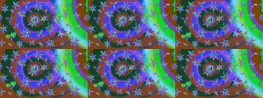 Kahverengi ve yeşil renkli çiçekler. Küçük çiçekte sevimli çiçek deseni var..