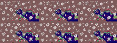 Raster illüstrasyonu. Küçük çaplı çiçeklerdeki basit şirin desenler. Tekstil veya kitap kapakları, imalat, duvar kağıtları, baskı, hediye paketi ve yapıştırma kitabı için çiçek eskiz geçmişi.