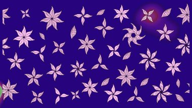 Şirin çiçek elementleri. Mavi renkli çiçekler. Raster illüstrasyonu. Çizim.