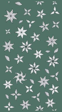 Eskiz Vintage Çiçek Deseni. Raster Kalça dokusu deseni.