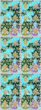 Barok tarzında kusursuz bir doğulu süsü. Raster geleneksel altın pürüzsüz desen mavi ve nötr renkler üzerinde.