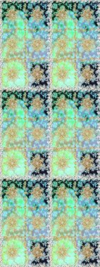 Süslü raster dekorasyonu. Tarafsız ve altın elementli mavi renklerde altın desen. Barok tarzında duvar kağıdı tasarımı için kusursuz damaske deseni arkaplanı.