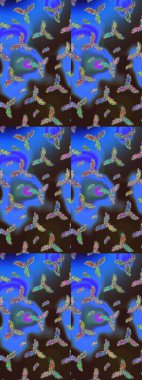 Raster Noel soyut renkli arka plan ve düşen kar tanesi. Kış soyut geçmişi. Kar taneli Noel arkaplanı. Raster illüstrasyonu.