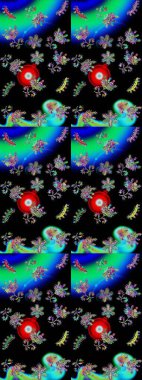 Raster illüstrasyonu. Renkli arka planda güzel kar taneleri. Raster kar taneleri deseni.