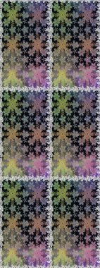 Gri ve siyah renkleri altın elemanları ile sorunsuz vintage desen. Noel, kar tanesi, yeni yıl 2019.