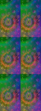 Çiçekler suluboya eskiz deseni. Raster Stili kumaş deseni.