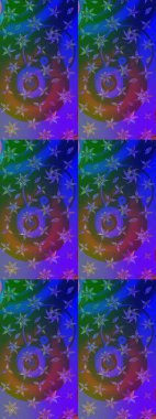 Çiçekli karalama şeklinde Raster çiçek deseni. Mor ve mavi renklerde bahar çiçekleri. Raster illüstrasyonu.