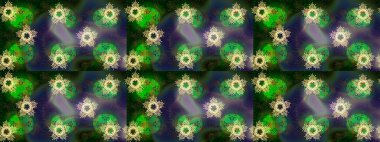 Stilize Çiçekler. Folk Style. Lace Snowflakes 'in etnik kökü. Raster illüstrasyonu. Kumaş veya Duvar Kağıdı Tasarımı. Mandalas 'ın dekoratif dokusu. Tekstil için Lacy Moda Yazdırma.