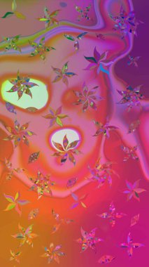 Çiçekli çiçek deseni, suluboya. Raster deseni. Küçük çiçekte güzel bir çiçek deseni..