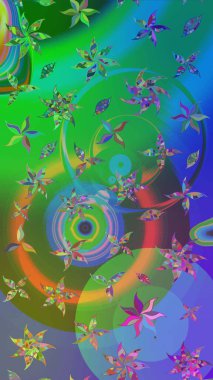 Çiçek deseni. Raster güzel kumaş deseni çiziyor. Renkli Bahar Teması eskiz kalıbı. Düz Çiçek Elementleri Tasarımı.