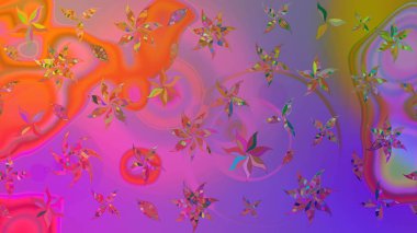 Küçük çiçekteki sevimli çiçek deseni. Güzel karalamalı çiçek desenli çizim. Güzel kumaş deseni. Raster illüstrasyonu.