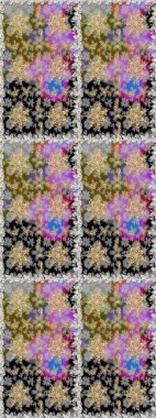 Barok tarzında kusursuz bir doğulu süsü. Gri ve nötr renkler üzerine geleneksel altın pürüzsüz desen.