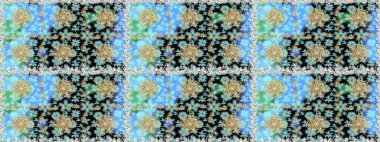 Mavi ve nötr renklerdeki altın desenli altın elementler. Süslü dekorasyon. Lüks, kraliyet ve Viktorya dönemi konsepti. Raster klasik barok çiçeksiz altın desenli..