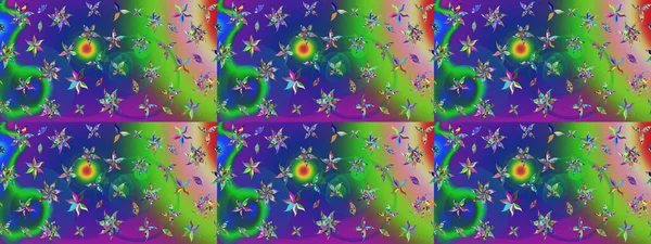 Çiçekli bahar çiçekleri. Küçük çiçekte güzel bir desen. Küçük renkli çiçekler. Moda baskıları için zarif bir şablon. Motley illüstrasyonu.