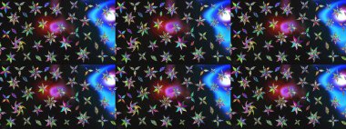 Sevimli çiçek raster deseni. Renkli çiçekler. Sketch Colour Spring Theme eskiz kalıbı. Düz Çiçek Elementleri Tasarımı.