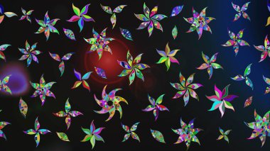 Suluboya çiçekli çiçek deseni. Asyalı tekstil renkleri. Raster illüstrasyonu.