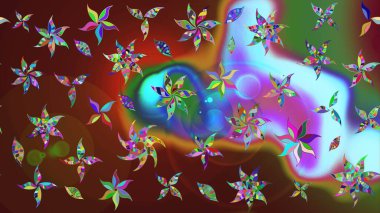 Raster illüstrasyonu. Çiçek deseni. Flower eskiz arka planı. Şatafatlı bahar bahçesi dokusu.