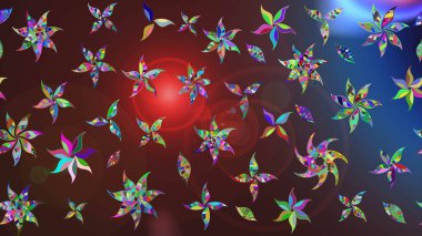 Eskiz tarzı kahverengi ve mor renkte. Raster illüstrasyonu. Şirin karalamalı çiçek desenli çizim. Raster illüstrasyonu. El yapımı çiçek ve bitki koleksiyonu.