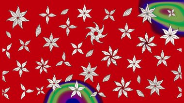 Renkli Yaz Temalı eskiz kalıbı. Raster çiçekli arka plan. Yazdır. Güzel kumaş deseni. Güzel eskiz şekli. Düz Çiçek Elementleri Tasarımı.