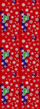 Şirin çiçekler. Raster Moda kumaş deseni. Çizgi çizimi deseni.