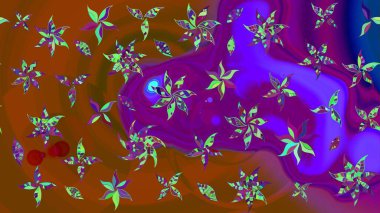 Modern, kahverengi raster arka plan duvar kâğıdı illüstrasyonu, klasik çizgili, desenli desenli çiçekler, çiçekli süsler. Çiçekli el çizimi çizimi deseni.