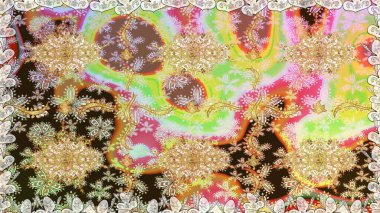 Klasik klasik klasik arka plan. Geleneksel oryantasyon süsü. Kusursuz klasik raster nötr ve altın desenli.