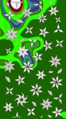 Moda baskıları için zarif bir şablon. Motley illüstrasyonu. Robot resim. Küçük çiçekte güzel bir desen. Küçük renkli çiçekler. Çiçekli yaz çiçekleri.