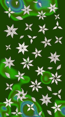 Şirin çiçek elementleri. Renkli Bahar Teması eskiz kalıbı. Raster illüstrasyonu. Taslak desenli, modaya uygun kumaş deseni. Düz Çiçek Elementleri Tasarımı.