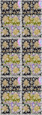 Gri ve nötr renklerde altın tekrarlayan elementler içeren soyut bir arka plan. Kusursuz oryantal klasik altın desen.