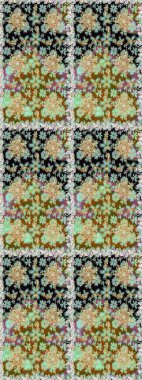 Süslü raster dekorasyonu. Barok tarzında duvar kağıdı tasarımı için kusursuz damaske deseni arkaplanı. Altın elementlerle nötr ve kahverengi renklerde altın desen.