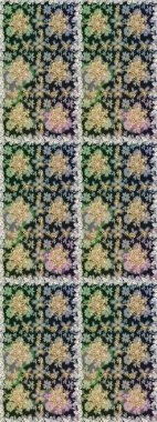 Raster altın tekstil baskısı. İslam tasarımı. Gri ve nötr renklerde altın desenler ve altın elementler. Çiçek kiremitleri. Kusursuz desenli oryantal süs.