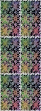 Altın desenli çiçek dekoru. Davetiyeler, kartlar, web sayfası için Raster illüstrasyon. Gri ve nötr renklerde altın element. Doğu tarzı element. Çizgi sanatı tasarım şablonu için sınırsız sınır.